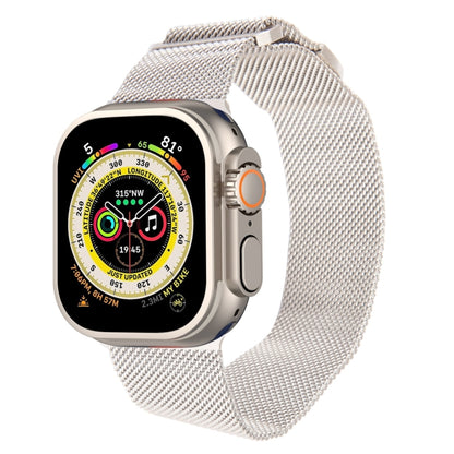 For Apple Watch Ultra 49mm Milanese Metal Magnetic Watch Band(Starlight) by bashfashion