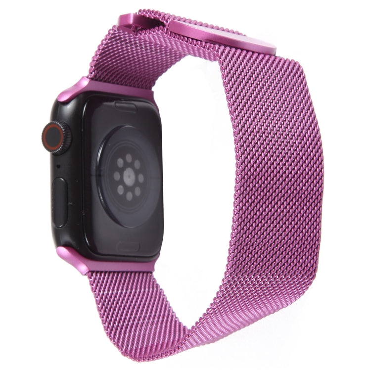 For Apple Watch Ultra 49mm Milanese Metal Magnetic Watch Band(Purple) by bashfashion