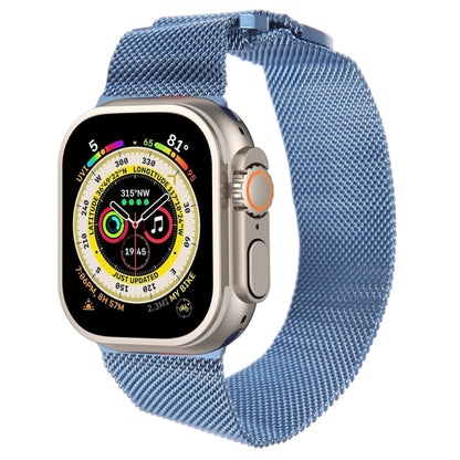 For Apple Watch Ultra 49mm Milanese Metal Magnetic Watch Band(Blue) by bashfashion