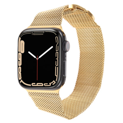 For Apple Watch SE 2022 44mm Milanese Metal Magnetic Watch Band(Gold) by bashfashion