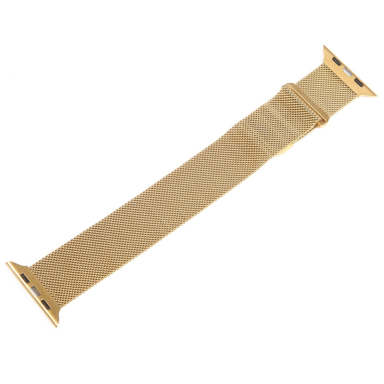 For Apple Watch 6 44mm Milanese Metal Magnetic Watch Band(Gold) by bashfashion