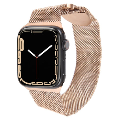 For Apple Watch 5 44mm Milanese Metal Magnetic Watch Band(Rose Gold) by bashfashion