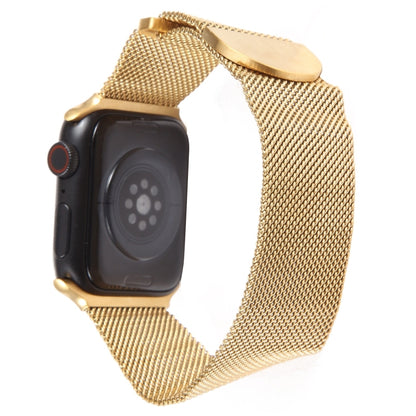 For Apple Watch 3 42mm Milanese Metal Magnetic Watch Band(Gold) by bashfashion