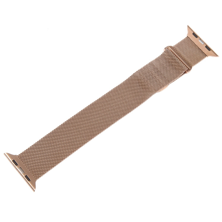 For Apple Watch 3 42mm Milanese Metal Magnetic Watch Band(Rose Gold) by bashfashion
