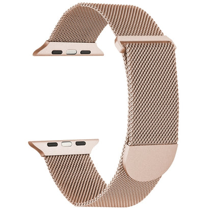 For Apple Watch SE 2023 44mm Milanese Metal Magnetic Watch Band(Rose Gold) by bashfashion
