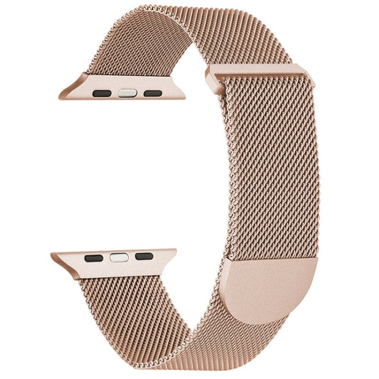 For Apple Watch SE 2023 44mm Milanese Metal Magnetic Watch Band(Rose Gold) by bashfashion