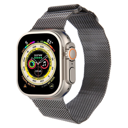 For Apple Watch Ultra 2 49mm Milanese Metal Magnetic Watch Band(Gunmetal) by bashfashion