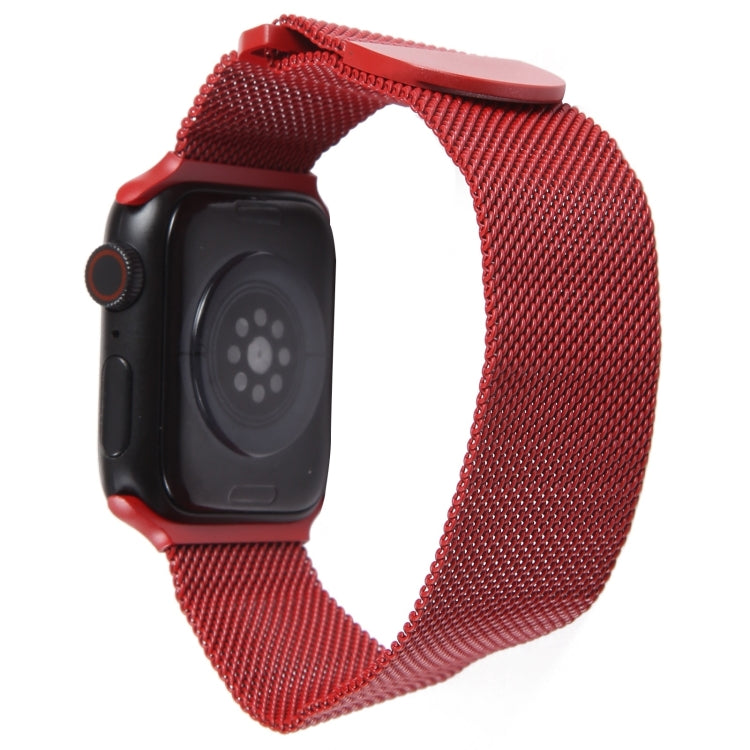 For Apple Watch Ultra 2 49mm Milanese Metal Magnetic Watch Band(Red) by bashfashion