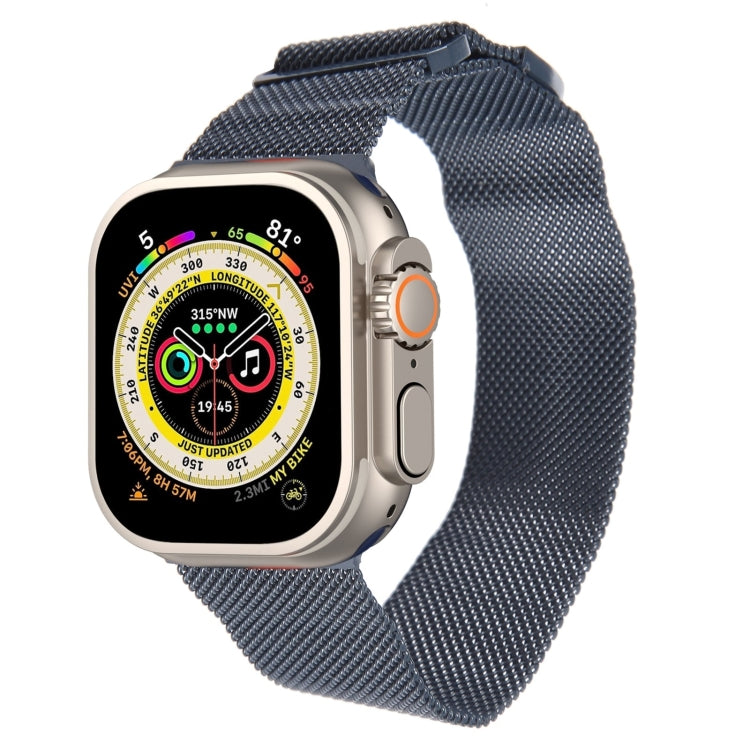 For Apple Watch Ultra 2 49mm Milanese Metal Magnetic Watch Band(Midnight Blue) by bashfashion