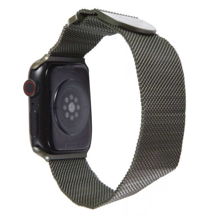 For Apple Watch Ultra 2 49mm Milanese Metal Magnetic Watch Band(Army Green) by bashfashion