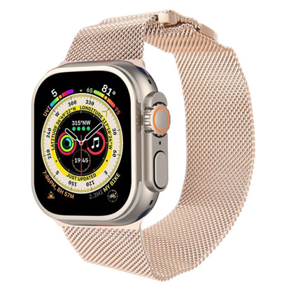 For Apple Watch Ultra 2 49mm Milanese Metal Magnetic Watch Band(Retro Gold) by bashfashion