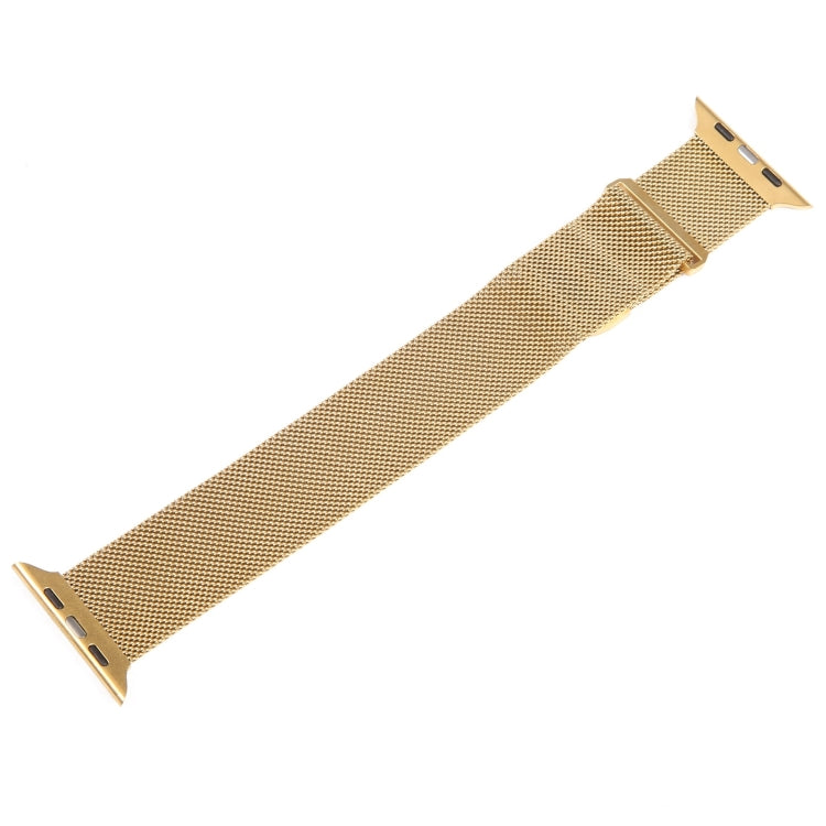 For Apple Watch 9 45mm Milanese Metal Magnetic Watch Band(Gold) by bashfashion