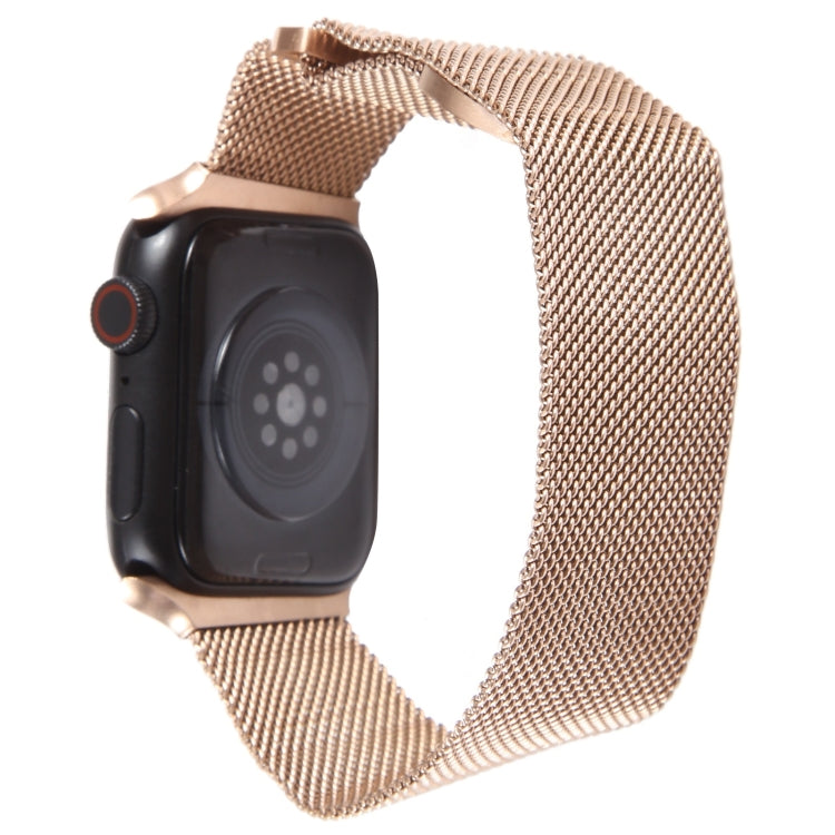 For Apple Watch 9 45mm Milanese Metal Magnetic Watch Band(Rose Gold) by bashfashion
