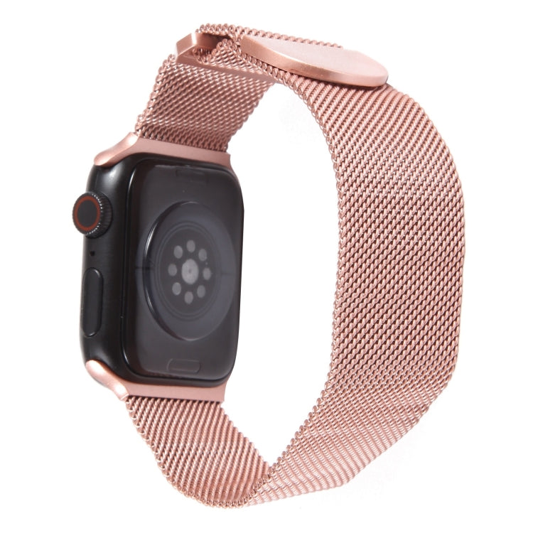 For Apple Watch 9 41mm Milanese Metal Magnetic Watch Band(Pink) by bashfashion