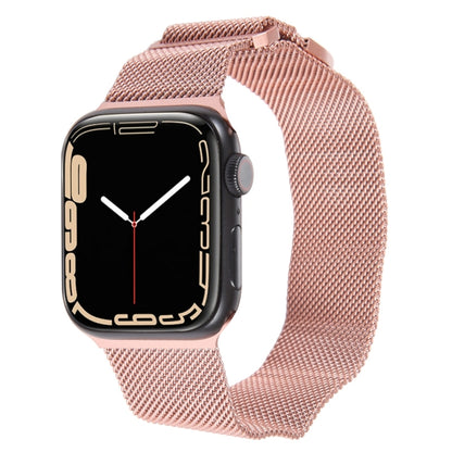 For Apple Watch 9 41mm Milanese Metal Magnetic Watch Band(Pink) by bashfashion