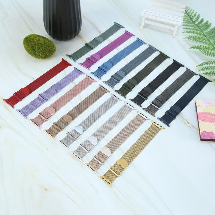 For Apple Watch Ultra 49mm Milanese Metal Magnetic Watch Band(Lavender Purple) by bashfashion