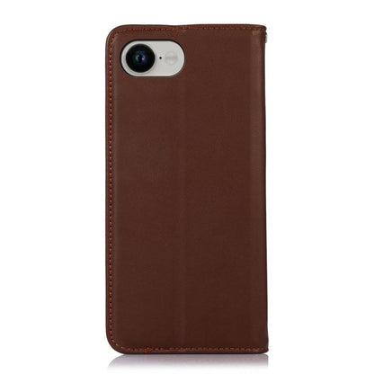 For iPhone 16e KHAZNEH Nappa Top Layer Cowhide Leather Phone Case(Brown) by bashfashion