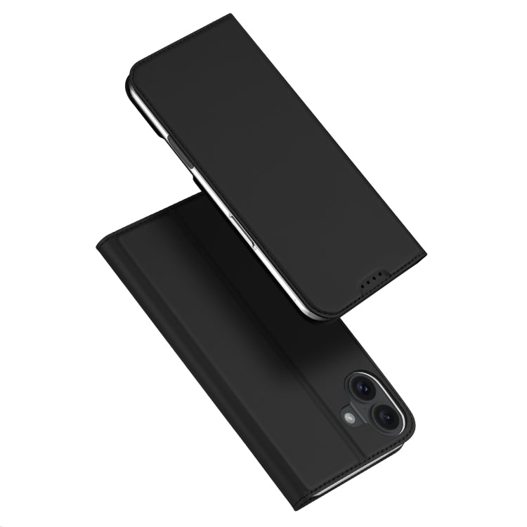 For iPhone 16 DUX DUCIS Skin Pro Series Flip Leather Phone Case(Black) by DUX DUCIS