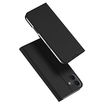 For iPhone 16 DUX DUCIS Skin Pro Series Flip Leather Phone Case(Black) by DUX DUCIS