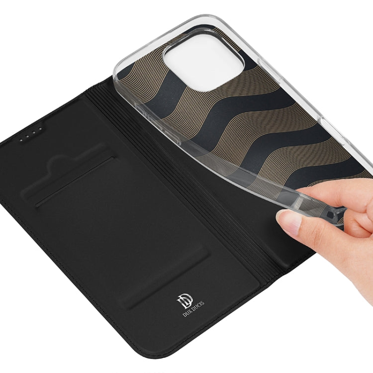 For iPhone 16 Pro DUX DUCIS Skin Pro Series Flip Leather Phone Case(Black) by DUX DUCIS