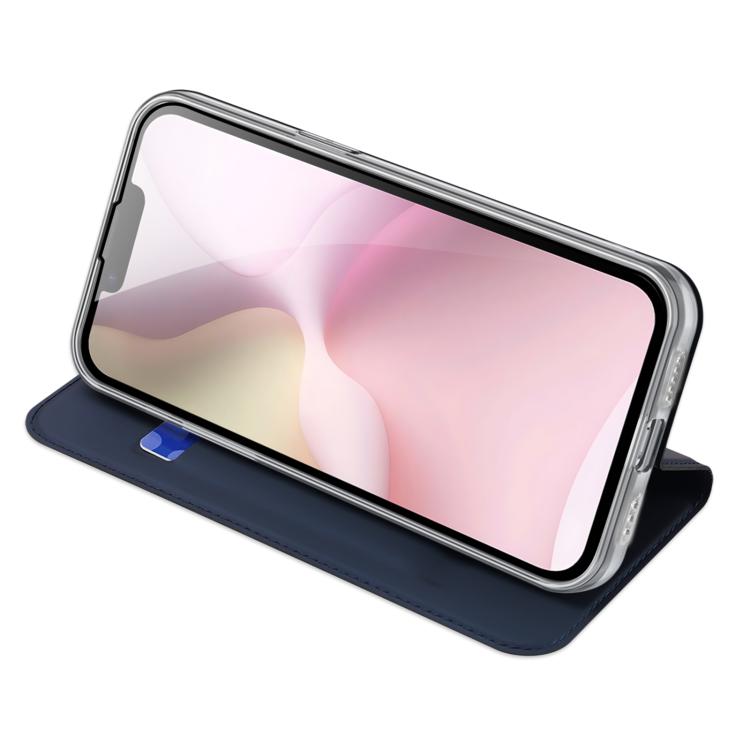 For iPhone 16e DUX DUCIS Skin Pro Series Flip Leather Phone Case(Blue) by DUX DUCIS