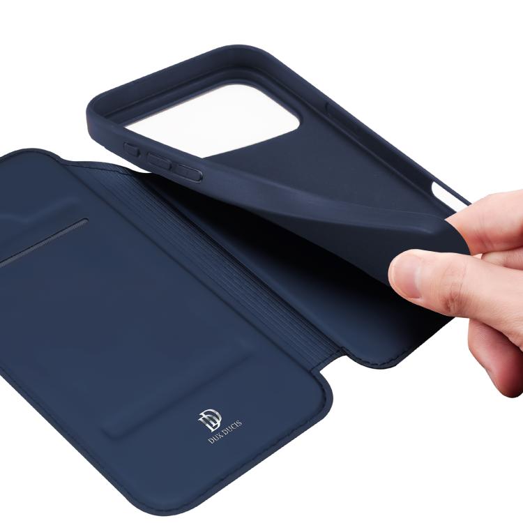 For iPhone 17 Pro Max DUX DUCIS Skin Pro Series Flip Leather Phone Case(Blue) by DUX DUCIS