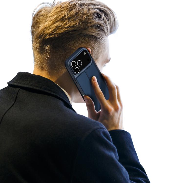 For iPhone 17 Pro Max DUX DUCIS Skin Pro Series Flip Leather Phone Case(Blue) by DUX DUCIS