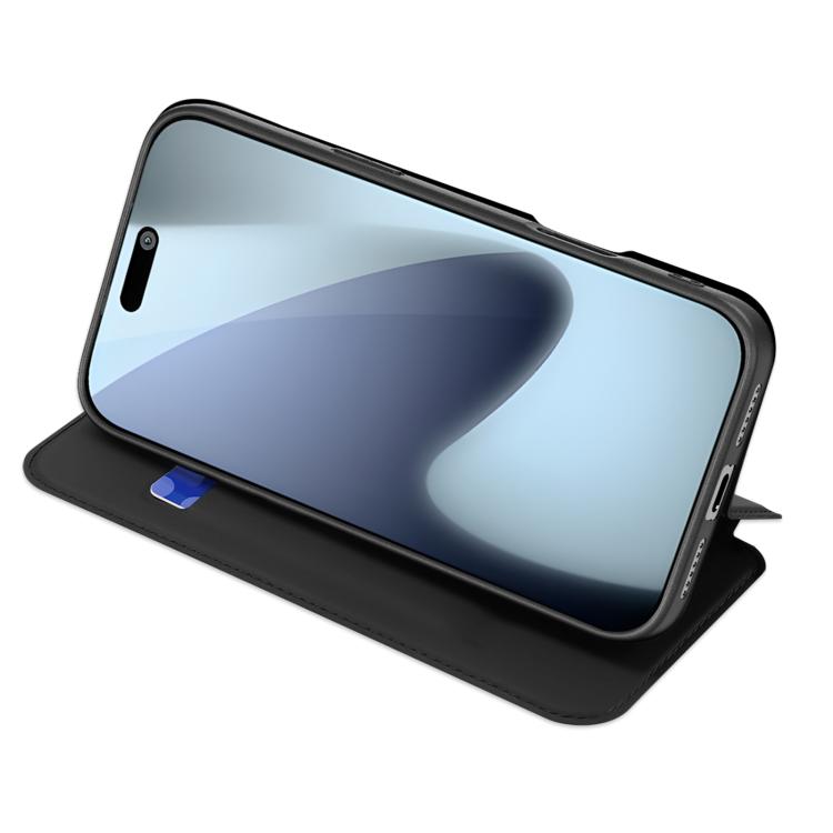 For iPhone 17 Pro DUX DUCIS Skin Pro Series Flip Leather Phone Case(Black) by DUX DUCIS