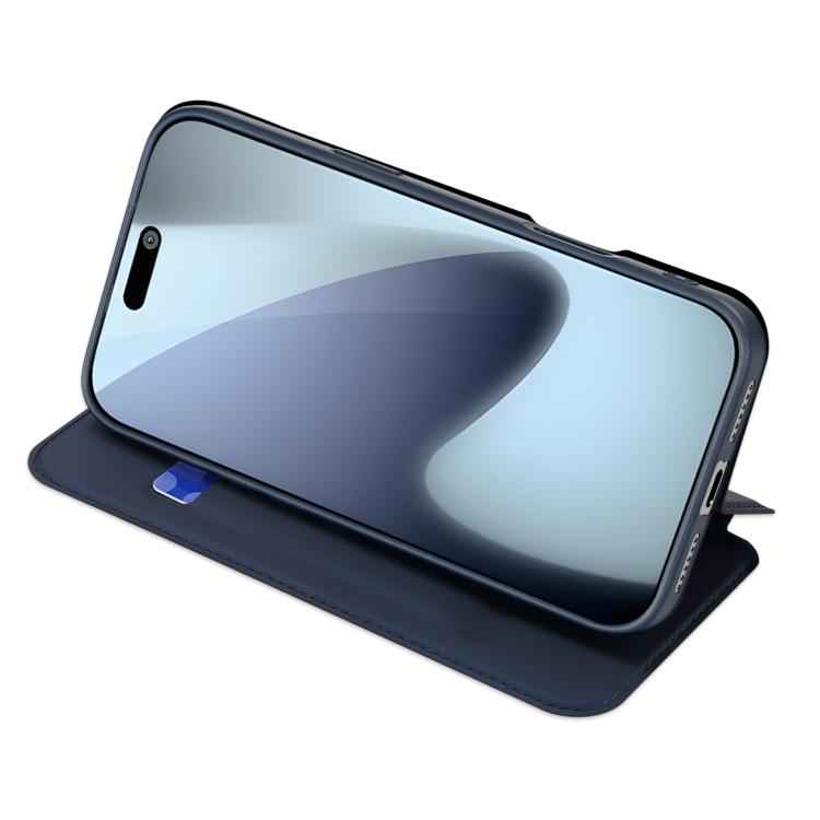 For iPhone 17 Pro DUX DUCIS Skin Pro Series Flip Leather Phone Case(Blue) by DUX DUCIS