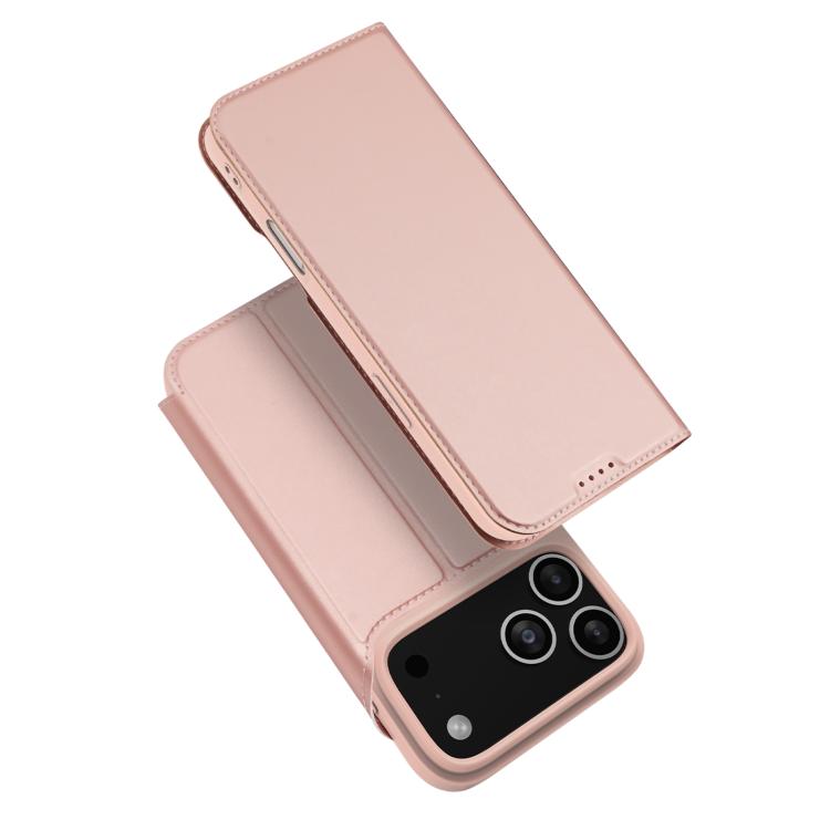 For iPhone 17 Pro DUX DUCIS Skin Pro Series Flip Leather Phone Case(Rose Gold) by DUX DUCIS