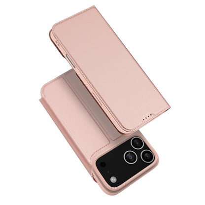 For iPhone 17 Pro DUX DUCIS Skin Pro Series Flip Leather Phone Case(Rose Gold) by DUX DUCIS