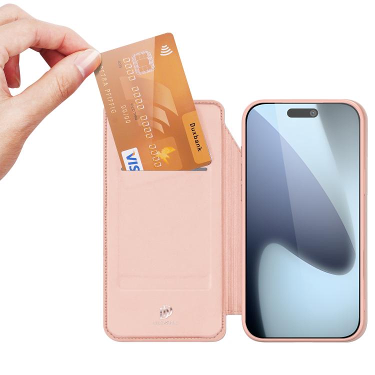 For iPhone 17 Pro DUX DUCIS Skin Pro Series Flip Leather Phone Case(Rose Gold) by DUX DUCIS