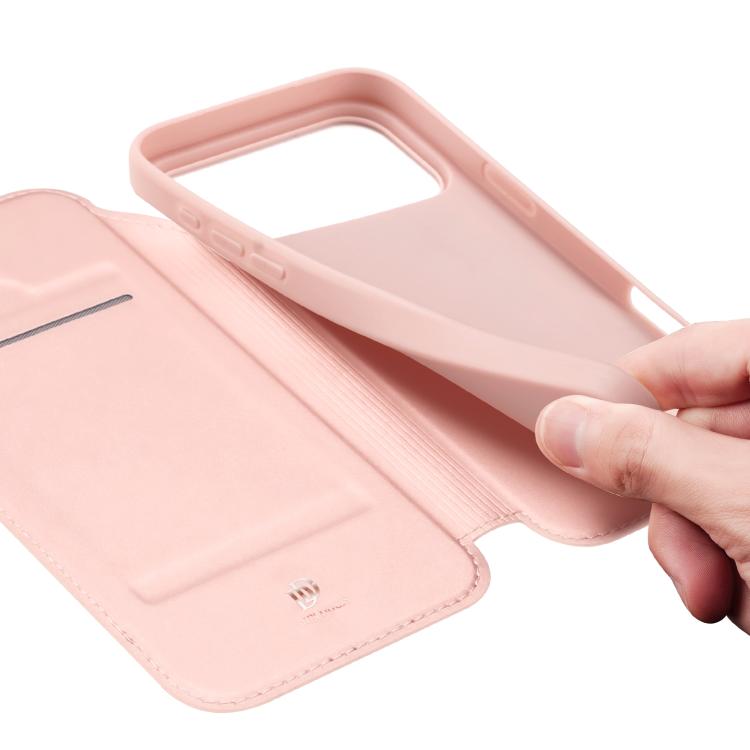 For iPhone 17 Pro DUX DUCIS Skin Pro Series Flip Leather Phone Case(Rose Gold) by DUX DUCIS