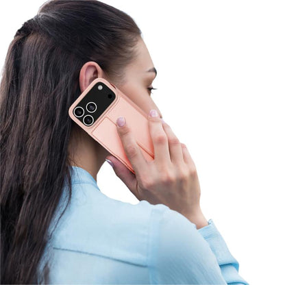 For iPhone 17 Pro DUX DUCIS Skin Pro Series Flip Leather Phone Case(Rose Gold) by DUX DUCIS