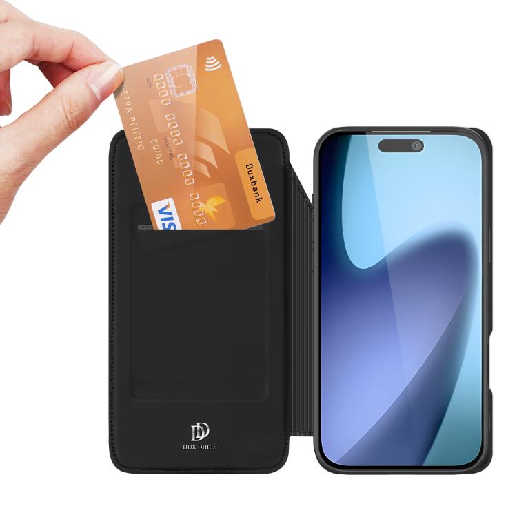 For iPhone Air DUX DUCIS Skin Pro Series Flip Leather Phone Case(Black) by DUX DUCIS