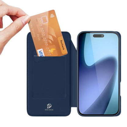 For iPhone Air DUX DUCIS Skin Pro Series Flip Leather Phone Case(Blue) by DUX DUCIS