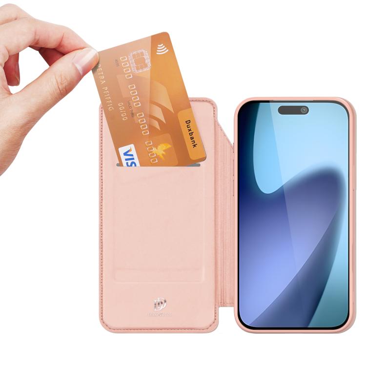 For iPhone Air DUX DUCIS Skin Pro Series Flip Leather Phone Case(Rose Gold) by DUX DUCIS