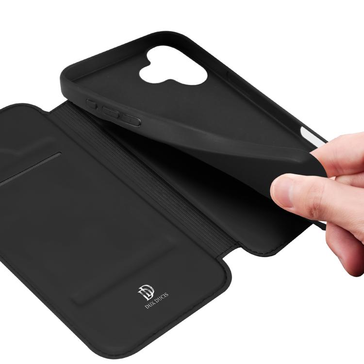 For iPhone 17 DUX DUCIS Skin Pro Series Flip Leather Phone Case(Black) by DUX DUCIS