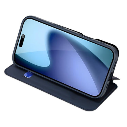 For iPhone 17 DUX DUCIS Skin Pro Series Flip Leather Phone Case(Blue) by DUX DUCIS