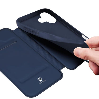 For iPhone 17 DUX DUCIS Skin Pro Series Flip Leather Phone Case(Blue) by DUX DUCIS