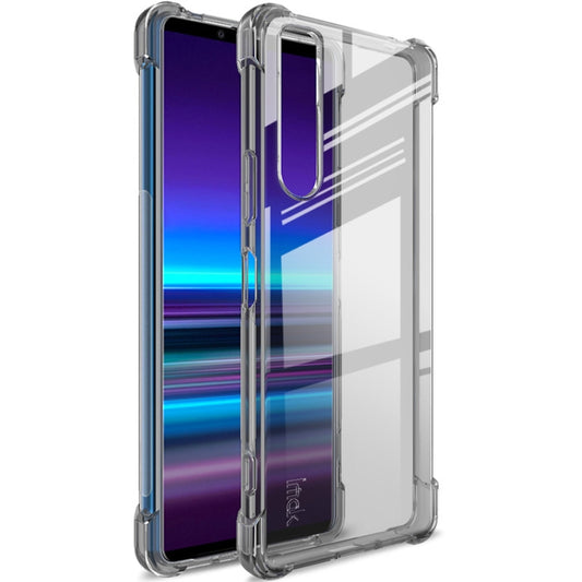 For Sony Xperia 1 II IMAK Full Coverage Shockproof TPU Protective Case(Transparent Black) by imak