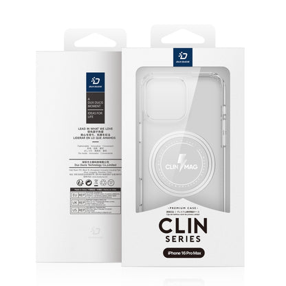 For iPhone 16 Pro Max DUX DUCIS Clin Mag Series Magsafe TPU Phone Case(Transparent) by DUX DUCIS