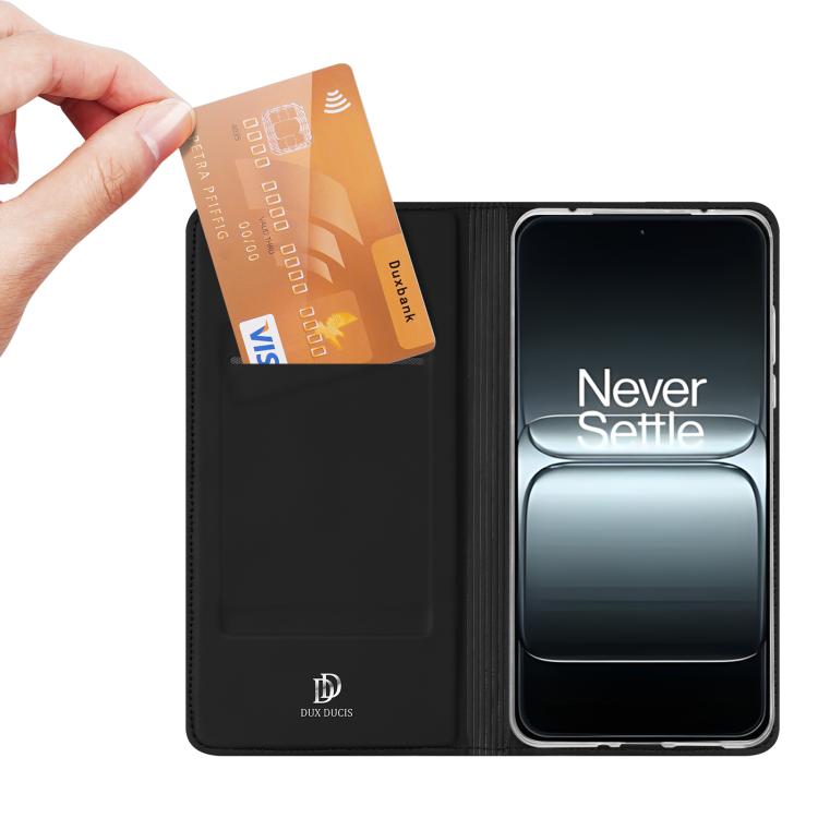 For OnePlus 13T DUX DUCIS Skin Pro Series Horizontal Flip Phone Leather Case(Black) by DUX DUCIS