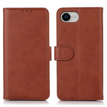 For iPhone 16e Cow Texture Leather Phone Case(Brown) by bashfashion
