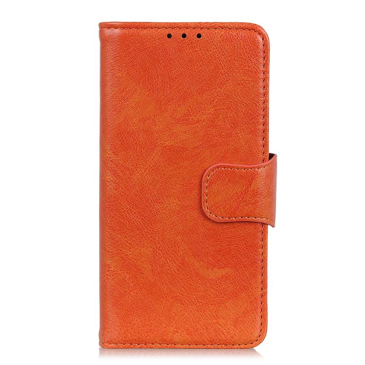 For iPhone 16e Nappa Texture Leather Case(Orange) by bashfashion