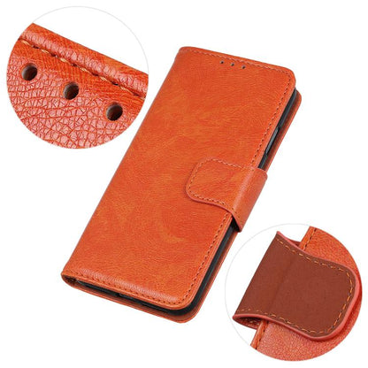 For iPhone 16e Nappa Texture Leather Case(Orange) by bashfashion
