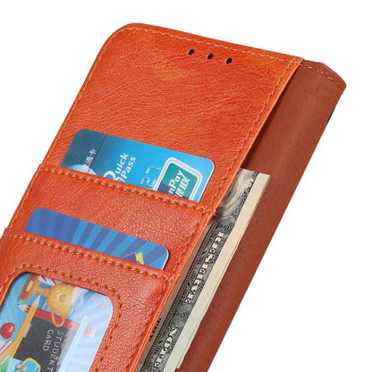 For iPhone 16e Nappa Texture Leather Case(Orange) by bashfashion