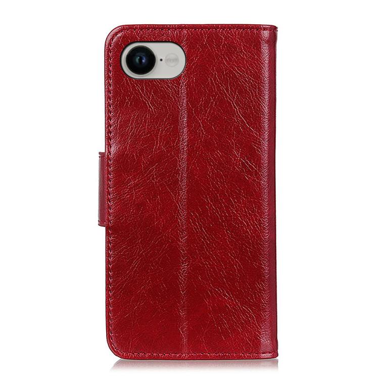 For iPhone 16e Nappa Texture Leather Case(Red) by bashfashion