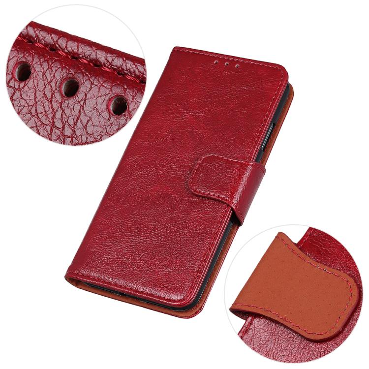 For iPhone 16e Nappa Texture Leather Case(Red) by bashfashion