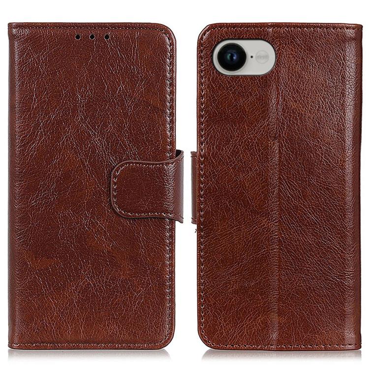 For iPhone 16e Nappa Texture Leather Case(Brown) by bashfashion